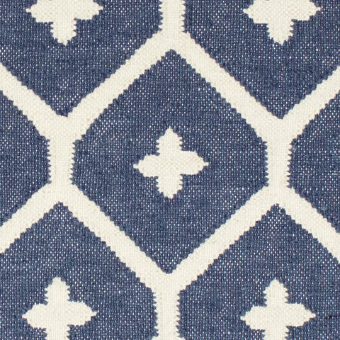 Elizabeth Navy Handwoven Indoor/Outdoor Rug Swatch