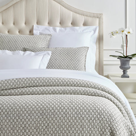 Lodi Silver Matelasse Coverlet