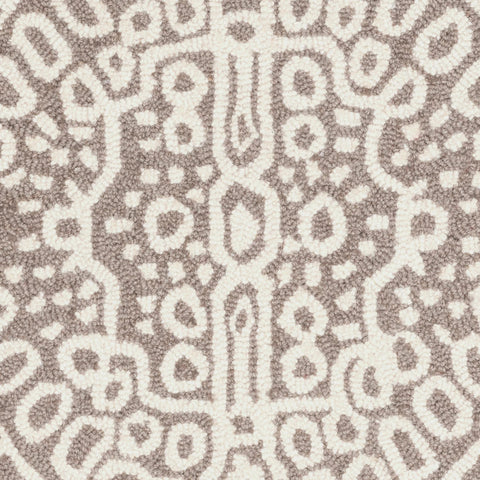 Temple Taupe Hand Micro Hooked Wool Rug Swatch