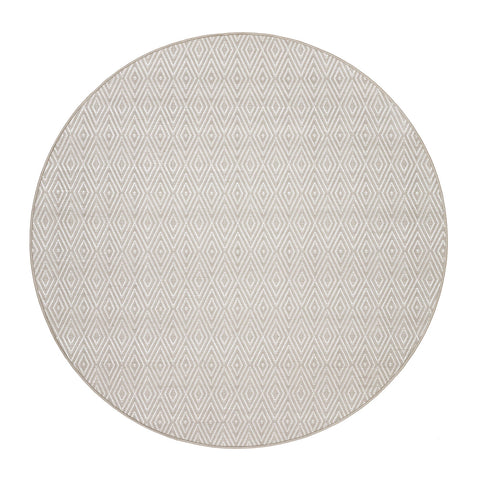 Diamond Platinum/White Handwoven Indoor/Outdoor Rug