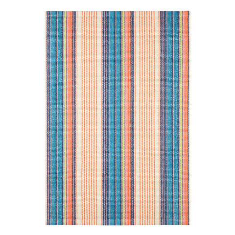 Sloane Stripe Sunset Handwoven Cotton Rug