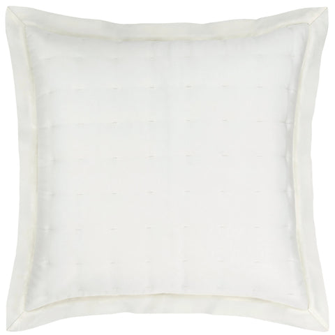 Silken Solid Ivory Puff Sham