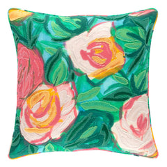 Dew Pond Multi Embroidered Decorative Pillow Cover