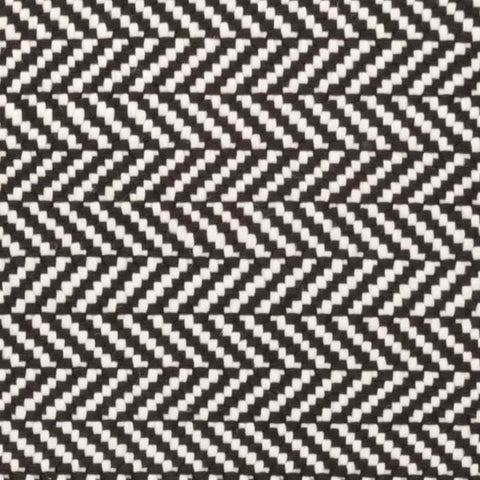 Herringbone Black/Ivory Handwoven Indoor/Outdoor Custom Rug Swatch