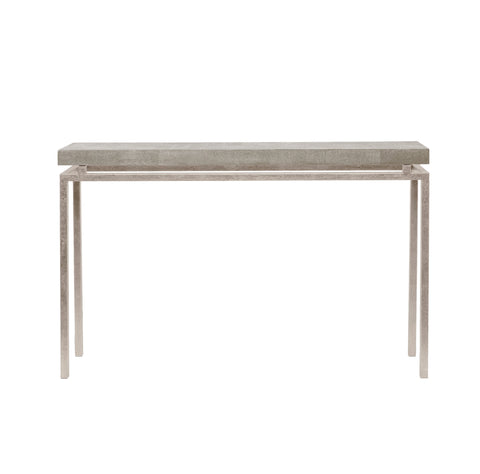 Sand Faux Shagreen Benjamin Narrow Console