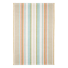 Daphne Stripe Sky Handwoven Cotton Rug