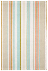 Daphne Stripe Handwoven Cotton Rug | Sky