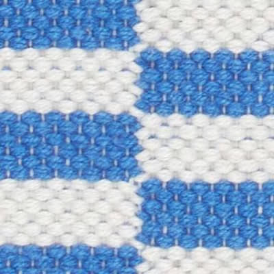 Sailing Stripe French Blue Handwoven Indoor/Outdoor Rug Swatch