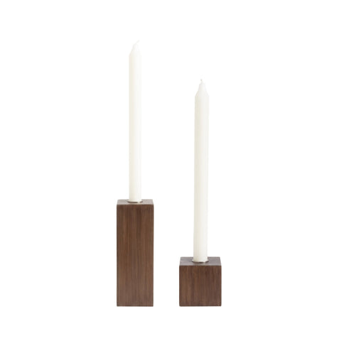 Walnut Wooden Candle Holder