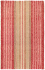 Framboise Handwoven Cotton Rug | Red