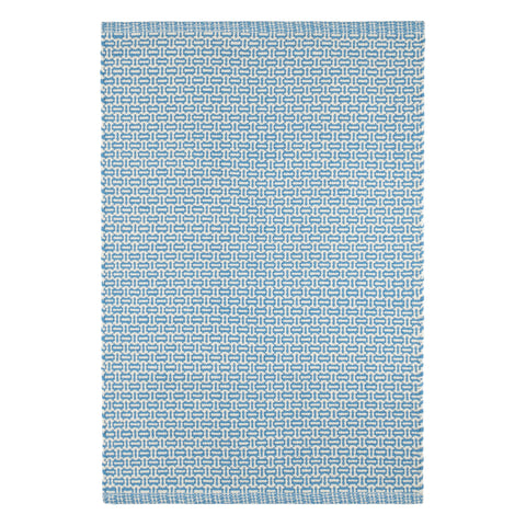 Miss Muffet French Blue Handwoven Cotton Rug