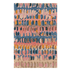 Paint Chip Coral Hand Micro Hooked Wool Rug