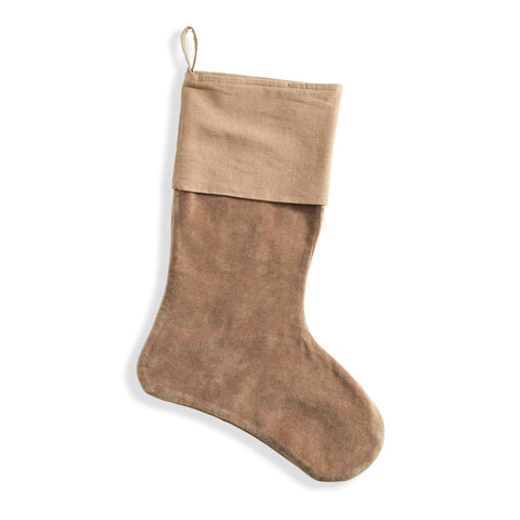 Cedar Stone Washed Velvet  Stocking