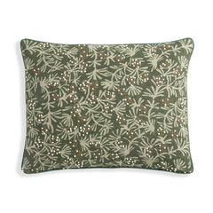 Winter Pinecones Green Decorative Pillow Cover