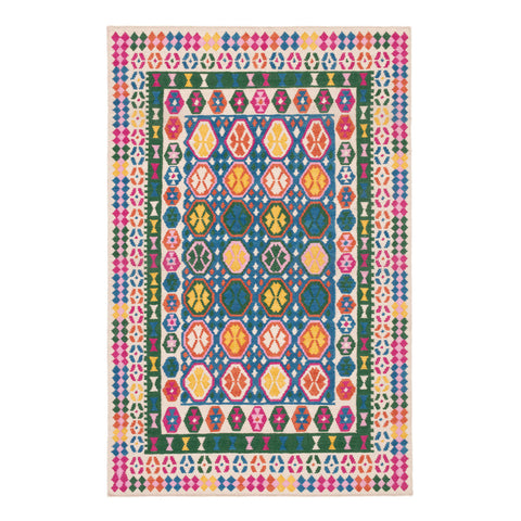 Rainbow Row Multi Handwoven Wool Rug