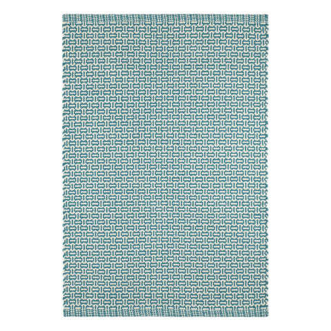 Miss Muffet Teal Handwoven Cotton Rug