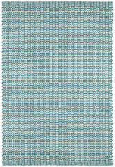 Miss Muffet Handwoven Cotton Rug | Teal