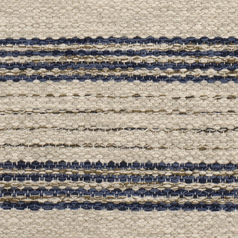 Cielo Stripe Navy Handwoven Cotton Rug Swatch