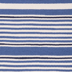 Rugby Stripe Denim Handwoven Indoor/Outdoor Rug Swatch