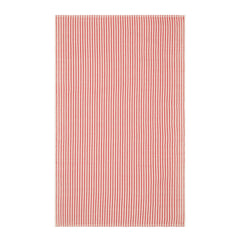 Pinstripe Red/Ivory Handwoven Indoor/Outdoor Rug