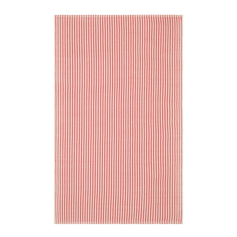 Pinstripe Red/Ivory Handwoven Indoor/Outdoor Rug