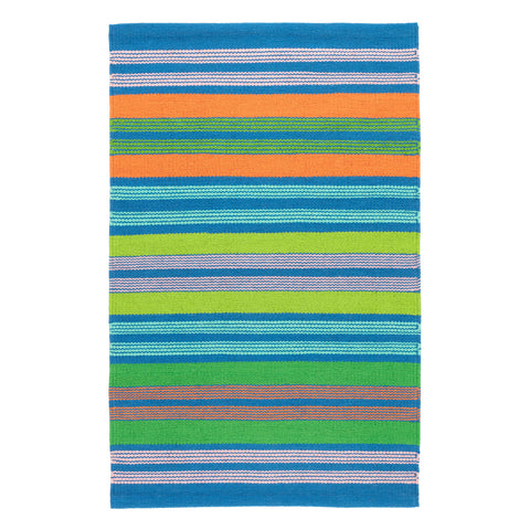 Wavy Stripe Multi Handwoven Cotton Rug