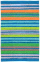 Wavy Stripe Handwoven Cotton Rug | Multi