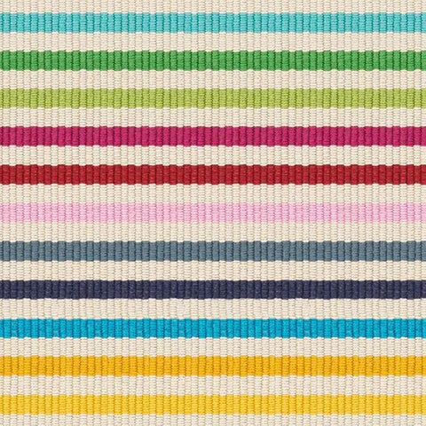 Rainbow Stripe Multi Machine Washable Rug Swatch