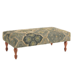 Pali Evergreen Rug Ottoman