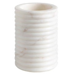 White Ribbed Marble Tumbler