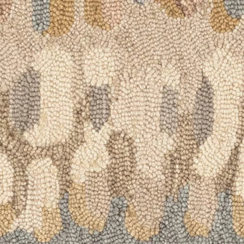 Paint Chip Natural Hand Micro Hooked Wool Rug Swatch