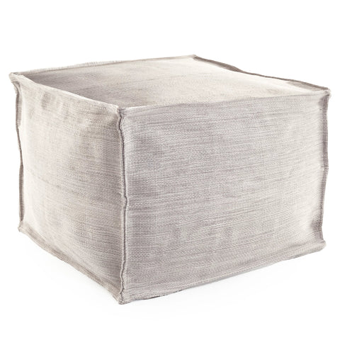 Mingled Platinum Indoor/Outdoor Pouf