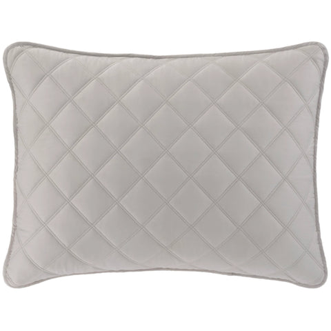 Quilted Silken Solid Grey Sham