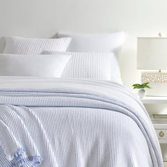 Santo Stripe Blue Coverlet