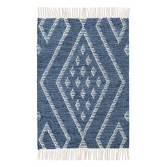 Healy Blue Handwoven Wool Rug