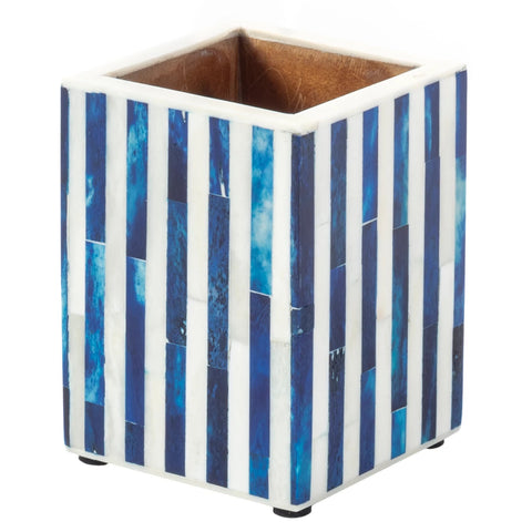 Blue Stripe Bone Inlay Tumbler