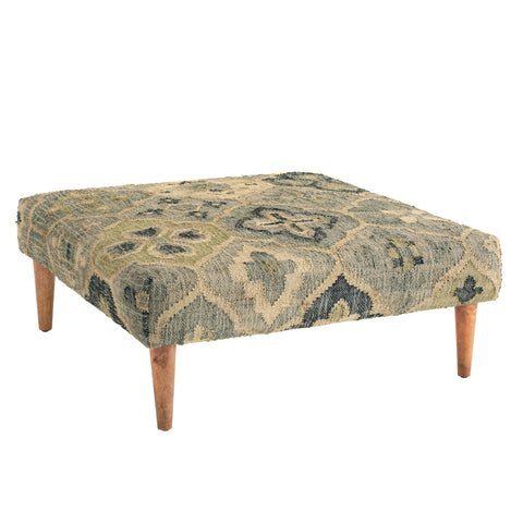 Pali Evergreen Rug Ottoman