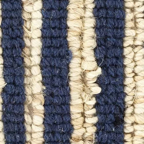 Calder Stripe Navy Handwoven Jute Rug Swatch