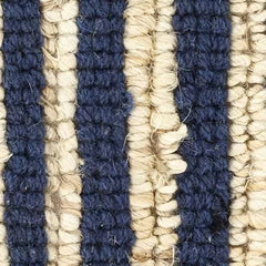 Calder Stripe Navy Handwoven Jute Rug Swatch