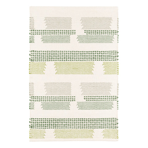 Tread Lightly Green Handwoven Cotton Rug