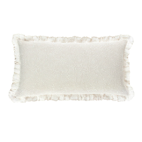 Wruffle Ivory Matelasse Decorative Pillow Cover