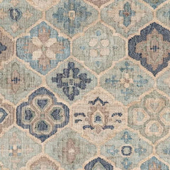 Pali Blue Machine Washable Rug Swatch