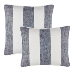 Awning Stripe Navy Indoor/Outdoor Decorative Pillow Cover