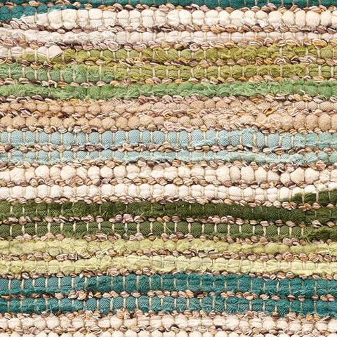 Francisco Green Handwoven Cotton Rug Swatch