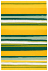 Sunny Stripe Handwoven Indoor/Outdoor Rug | Lemon