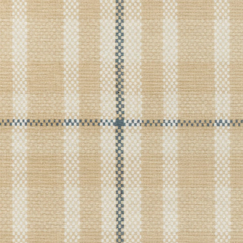 Hallie Plaid Khaki Machine Washable Rug Swatch