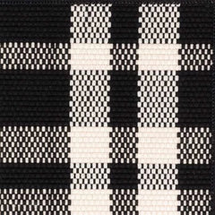 Tattersall Black Handwoven Indoor/Outdoor Custom Rug Swatch