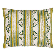 Button Embroidered Olive Decorative Pillow Cover