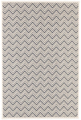 Happy Chevron Woven Indoor/Outdoor Custom Rug | Navy