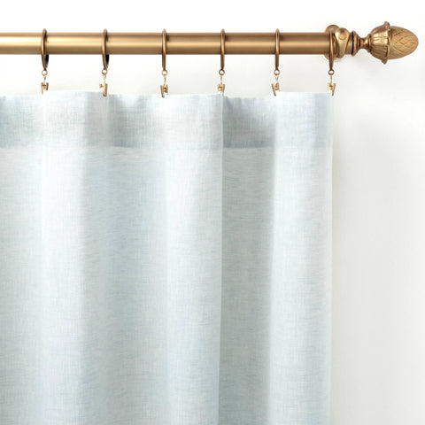 Lush Linen Sky Curtain Panel